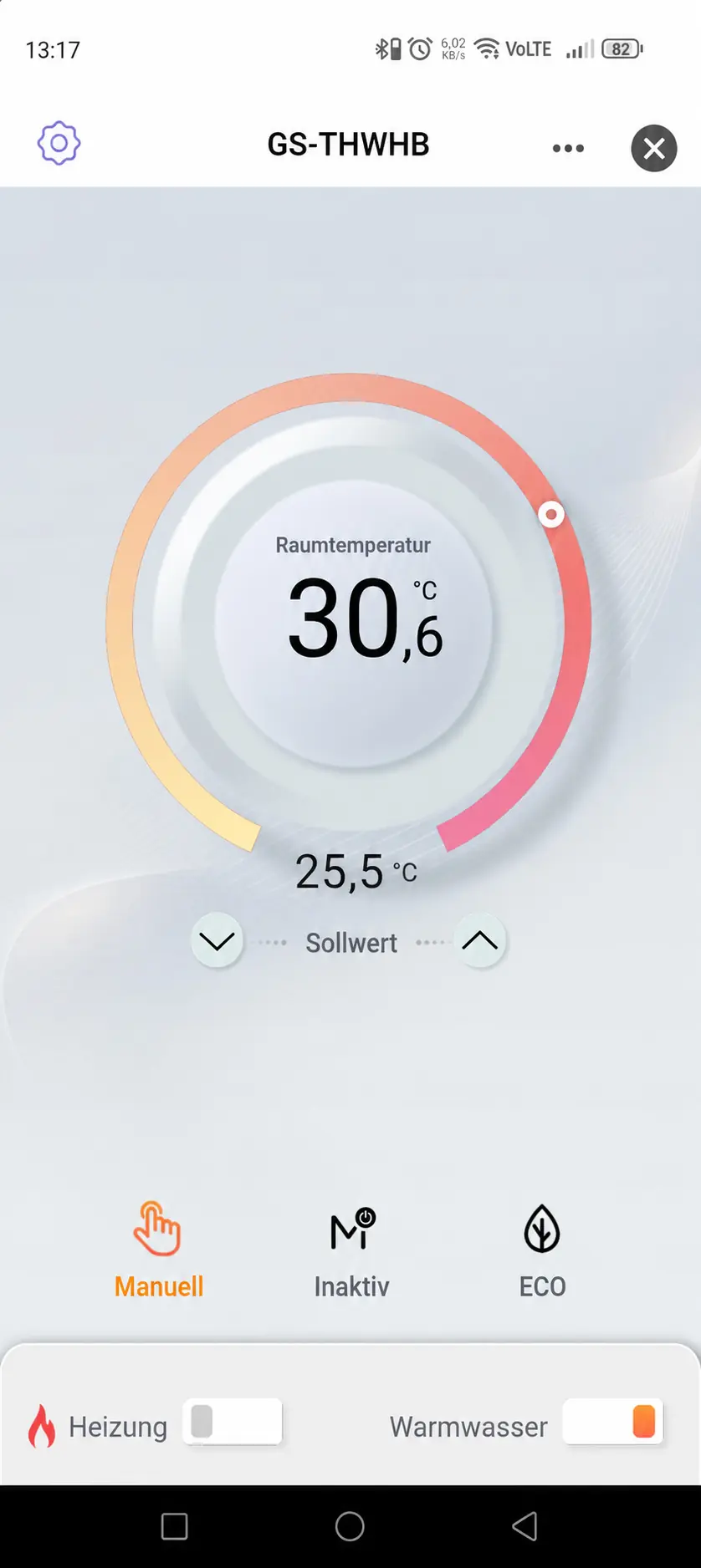 Temperatur- und Boilersteuerung in GEYER Smart