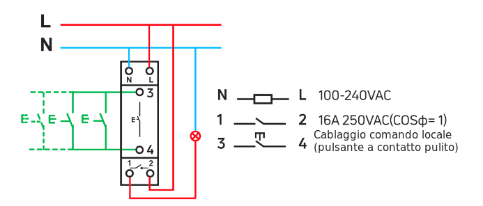 Schema di collegamento ER116W