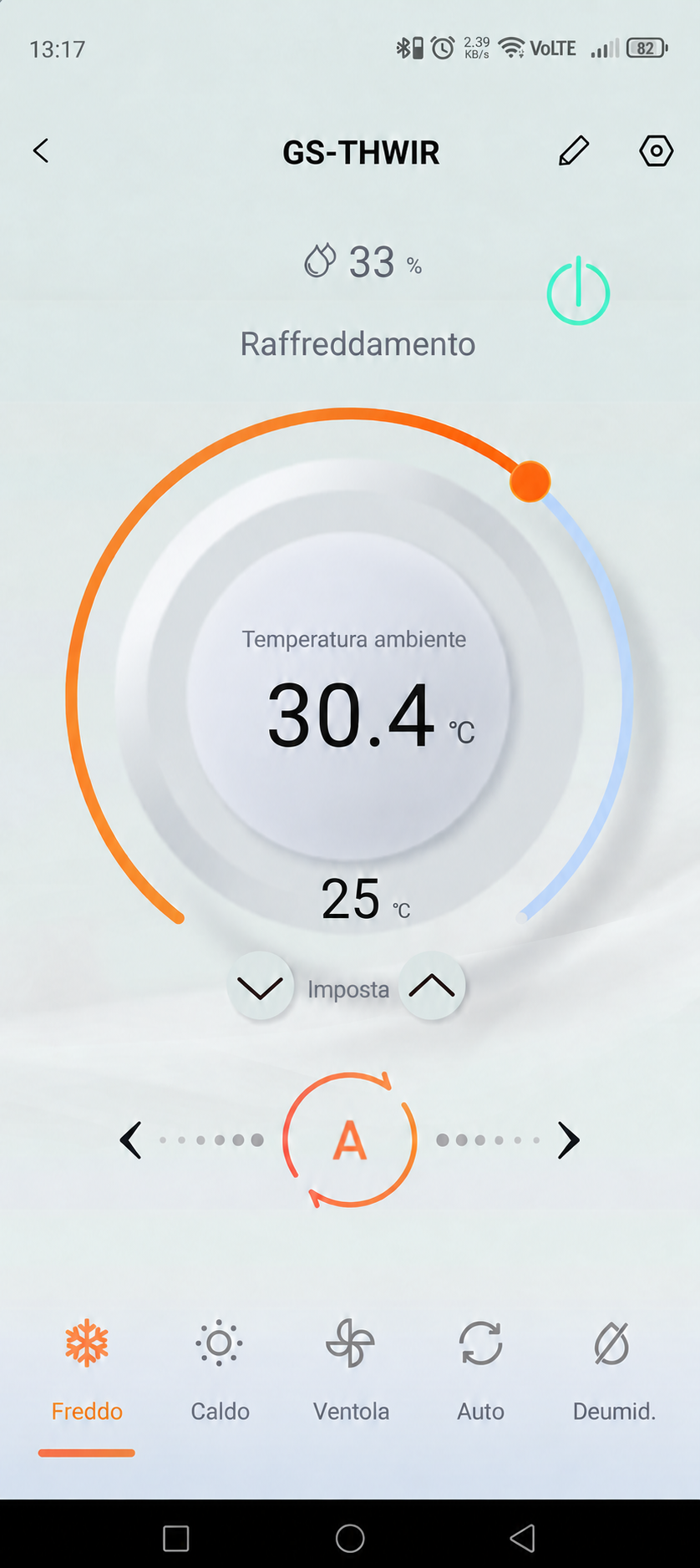Impostazioni di GS-THWIR nella GEYER SMART APP