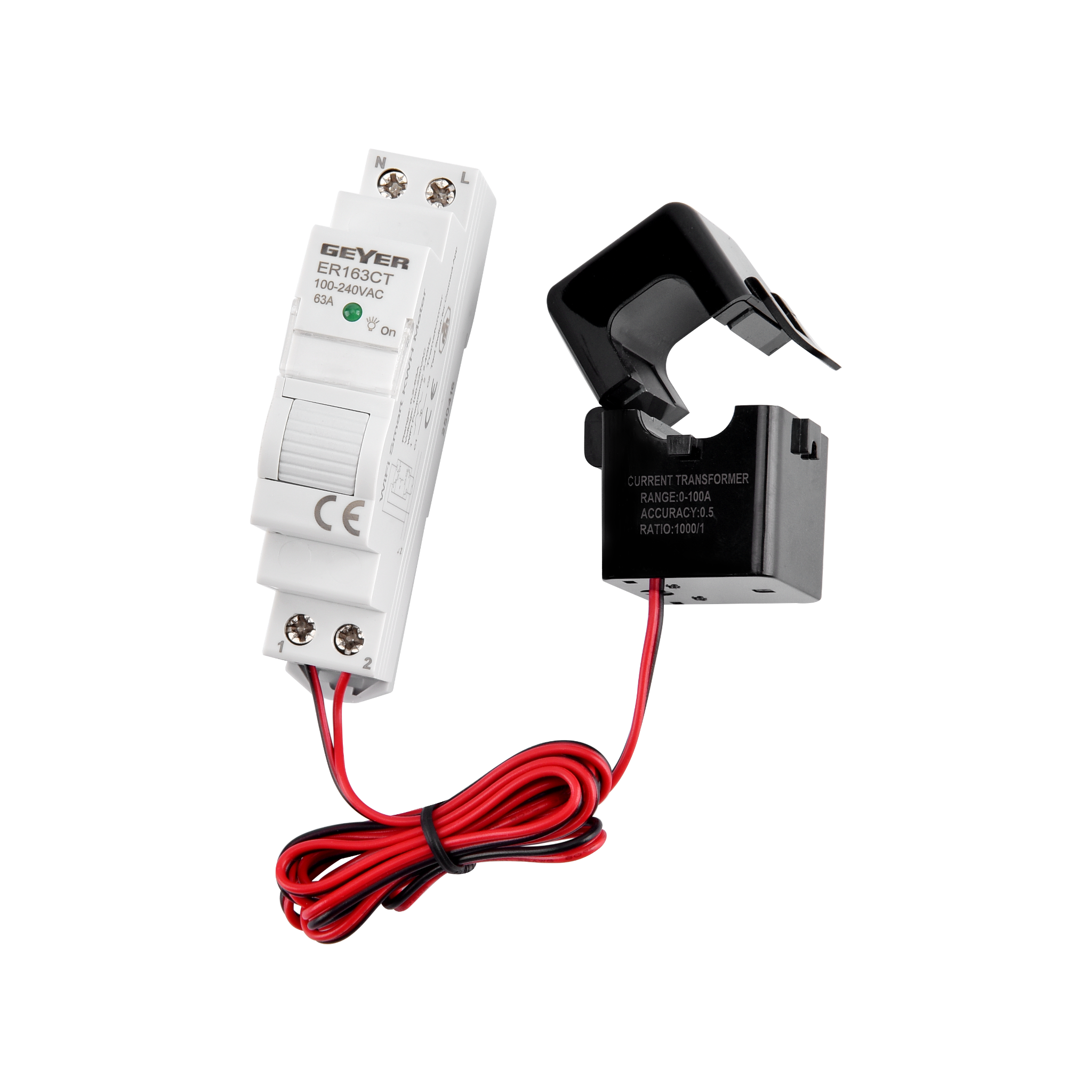 GEYER ER163CT and its external split-core current transformer