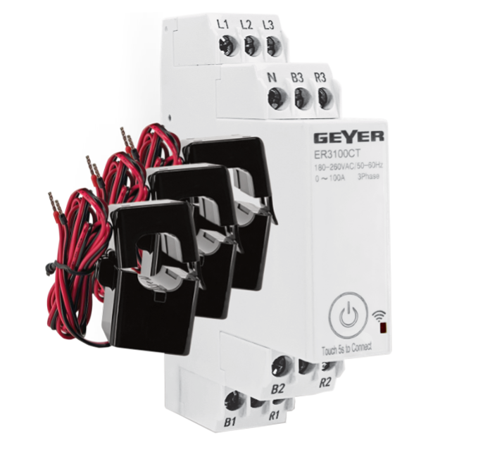 GEYER ER3100CT with its three external current transformers