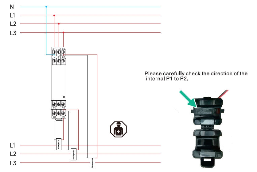 ER3100CT three-phase wiring diagram