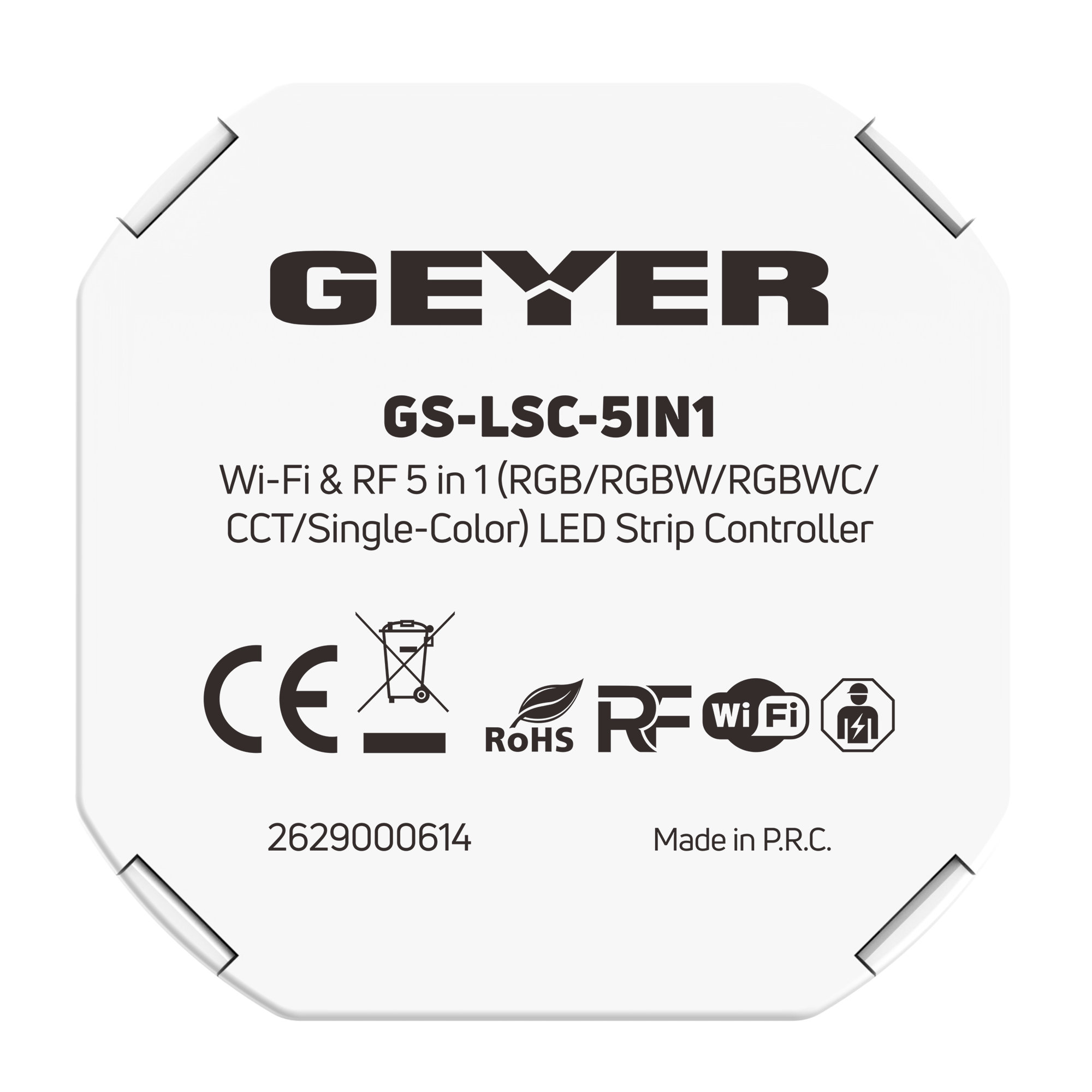 Rear view of the GEYER GS-LSC-5IN1 controller