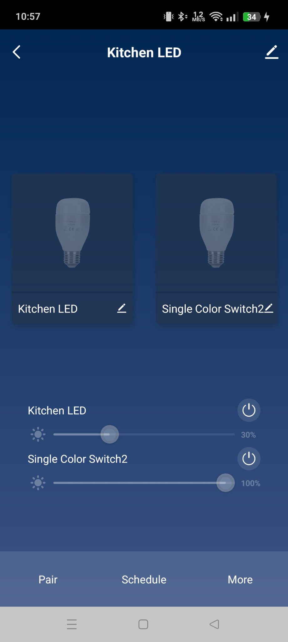 GEYER Smart lighting control screen